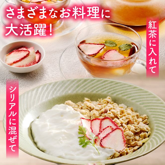 ドライフルーツ イチゴ 30g(15g×2袋) ［175R03］ 30g 砂糖不使用 甘味 乾燥 スライス ヨーグルト アイスクリーム お菓子 おやつ トッピング お菓子作り 保存に便利 チャック付き 紅茶 愛知県 小牧市 送料無料