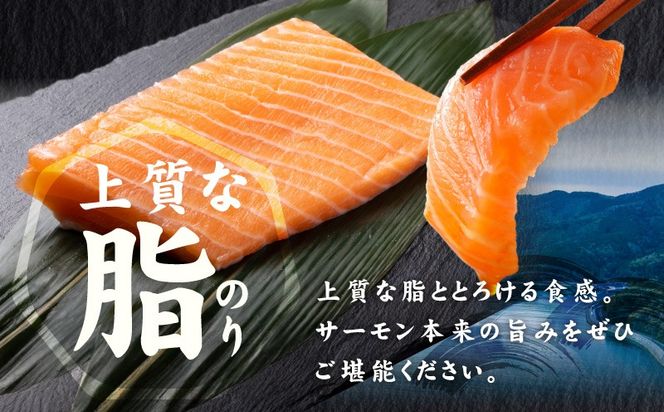 G3738 【定期便】アトランティックサーモン 1kg 全2回【2026年3月＆2026年6月発送 小分け 200g×5P 柵切り 刺身 魚介 海鮮 さーもん 生食】