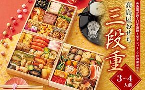＜タカシマヤオリジナル＞高島屋おせち三段重 お正月 45品目 海鮮 和食 洋食 3～4人前 冷凍 12月30日お届け F4N-2417