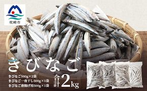 枕崎産 きびなご＜合計2kg＞冷凍 一夜干し 唐揚げ用 詰め合わせ A3-110 【1166367】_ キビナゴ 海鮮 魚介 鹿児島県 枕崎 産直 産地直送 国産 贈答 ギフト