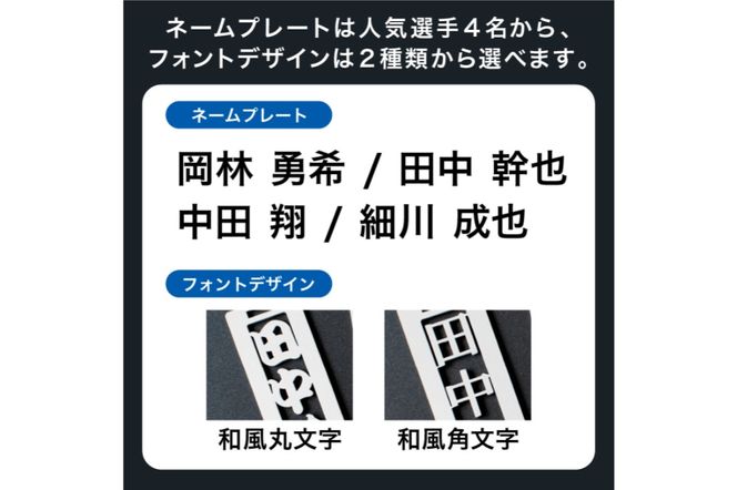 ステンレス製ネームプレート　牛本革ベルト付属　マット仕上げ【中日ドラゴンズコラボ】 【0067-025】
