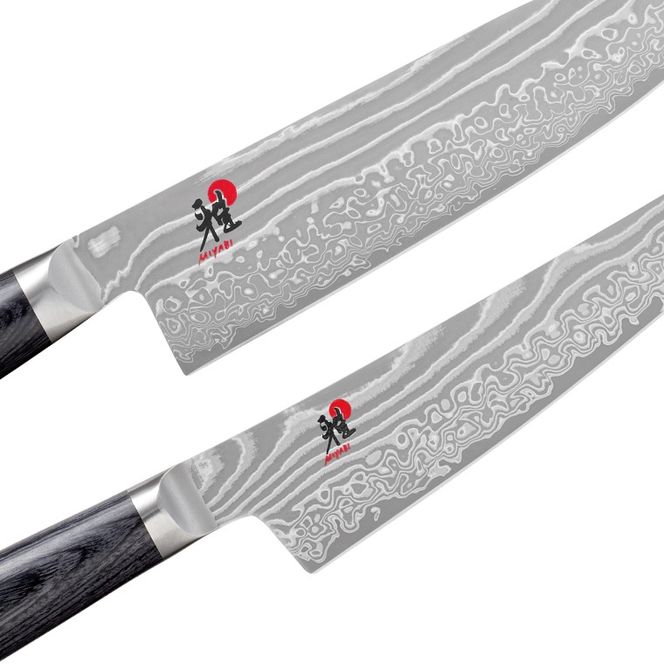 ZWILLING ツヴィリングMIYABI ミヤビ 5000FC-D 三徳包丁 小刀セット／調理器具　キッチン用品　包丁　調理　包丁　ダマスカス　和包丁　ステンレス