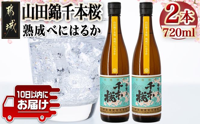 【柳田酒造】山田錦千本桜 熟成べにはるか(25度)720ml×2本 ≪みやこんじょ特急便≫_AA-0750_99