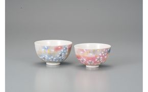 組飯碗　花の舞 民芸品 工芸品 雑貨 キッチン雑貨 キッチン用品 お茶碗 茶碗 172111_CY3084
