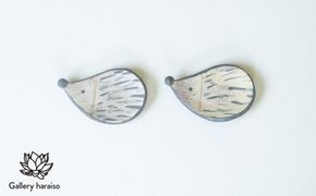 【沖縄のかわいい器】土の種のハリネズミ皿（小）ペアセット