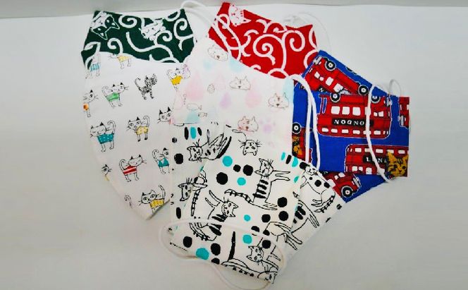 おまかせ猫グッズセット クリアファイル マスク 猫用品 手作り布製マスク 