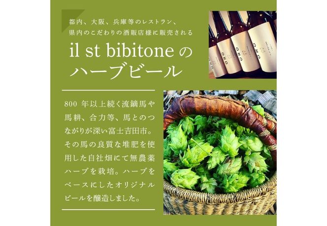 富士山麓のハーブビール 330ml【選べる本数 3本/6本】～黒文字エール NERO ～　ビール ハーブ お酒 富士山 贈り物 山梨 富士吉田