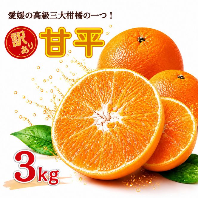 【先行予約：2027年2月中旬～発送】 訳あり 甘平3kg みかん 蜜柑 mikan 甘平 ポンカン 高級 人気 ブランド 柑橘 果物 フルーツ 甘い おいしい お取り寄せ 産地直送 農家直送 国産 特産品 中山農園 愛媛県 愛南町