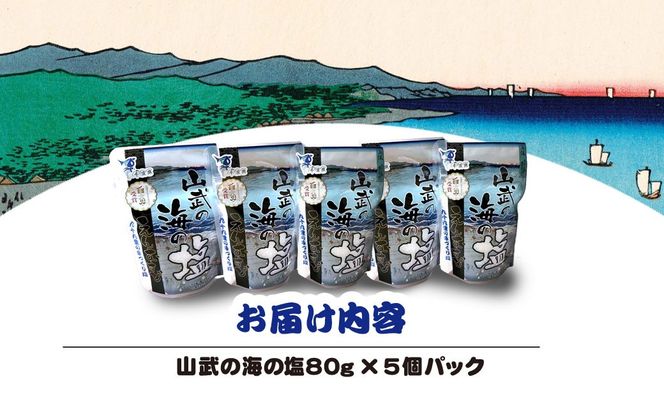 山武の海の塩８０ｇ×５個パック　SMCI002
