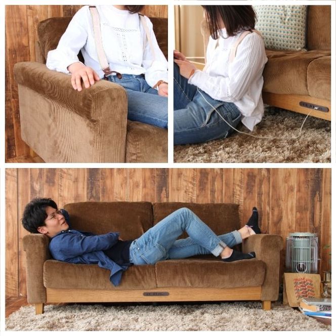 Rasic LP Sofa BR（ブラウン） 木製 インテリア おしゃれ ソファ 家具 市場家具