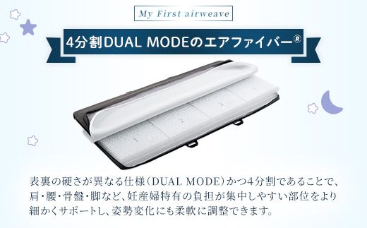 エアウィーヴ airweave for new mother セミダブル | 妊娠 出産 産前 産後 マタニティ 腰痛 防水 日本製 寝具 高反発 洗える エアファイバー マットレス 敷布団 エアウィーブ