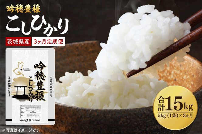 【3ヵ月定期便】 ＜令和7年産＞ 吟穂豊穣こしひかり 5kg ×3ヵ月 精米 コシヒカリ こしひかり 米 ごはん コメ お米 白米 国産 茨城県産