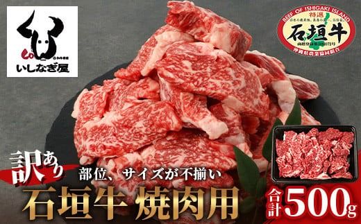 【訳あり】 石垣牛 焼肉用　(不揃い)　500g 【訳アリ 沖縄県 石垣島 石垣牛 国産 黒毛和牛 牛肉 牛 和牛 焼肉 BBQ 】AB-26