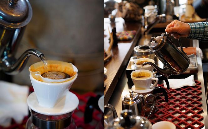 【6ヵ月定期便】丁寧にハンドピックされたこだわりのコーヒー豆100g×3種類(中深～深煎り)【粉】  珈琲 コーヒー豆 珈琲豆 豆 焙煎 自家焙煎 セット