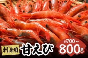 【兵庫県香住産 刺身用 甘えび 約700～800g 冷凍】 日本海 香住 柴山 漁港 水揚げ 鮮度抜群 国産 海老 エビ えび 急速冷凍 新鮮 旨み たっぷり 刺身 唐揚げ 味噌汁 海鮮丼 大人気 ふるさと納税 おすすめ 返礼品 兵庫県 香美町 宿院商店 33-04