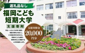【 返礼品なし 】 「 福岡こども短期大学 」 支援寄附金 （ 20,000円分 ） 寄附のみ 応援寄附金 社会貢献 支援活動 教育 支援 寄附 応援