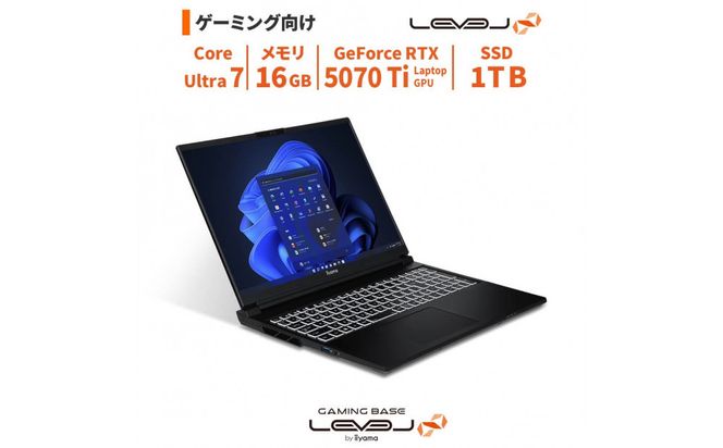パソコン工房 16型ゲーミングノートPC Core Ultra 7/5070 Ti/263 322032_EE022
