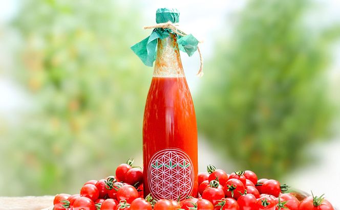 完熟 ミニトマト 100% ストレートジュース 北海道 富良野市 720ml×1本 トマトジュース トマト ジュース 濃厚 野菜 飲料 ソフトドリンク 瓶