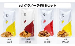soi 食べ比べグラノーラ 4種類（ゆず・りんご・いちご・バナナ） 232238_PP21-PR