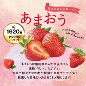 【先行予約】あまおう いちご 1,620g ( 約 270g × 6パック ) 【2026年3月初旬より順次発送】 糸島市 / 株式会社HSP-テクノ [AZL002] ブランド いちご あまおう 数量限定 先行予約 果物 フルーツ 苺 イチゴ