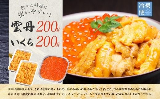 3202. ウニ チリ産 冷凍 いくら 二色丼 うに イクラ 海鮮 セット 期間限定 数量限定 送料無料 北海道 弟子屈町