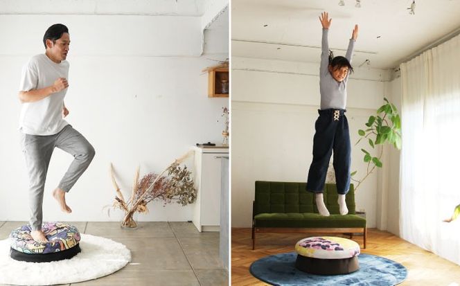 ホームトランポリン アートタイプ 糸島市 / 未来航路 クッション インテリア [AAB007] トランポリン トレーニング エクササイズ 健康器具 運動器具 遊具 ダイエット