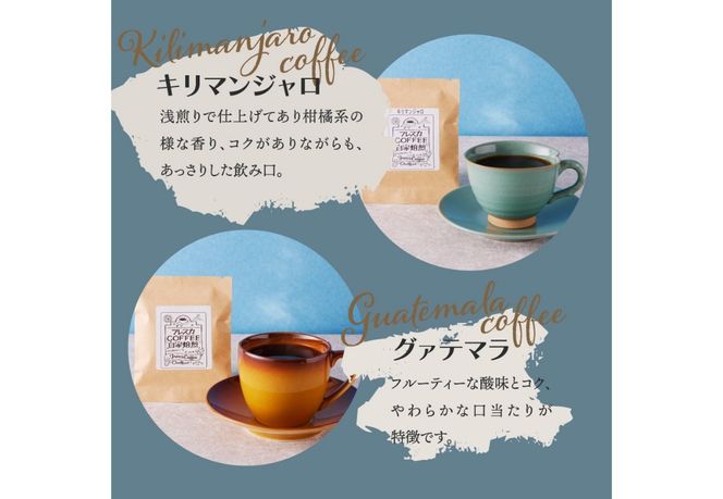 【メール便発送】フレスカ特注 5種から選べるお好みコーヒー 100ｇ（粉） 飲み比べ コーヒー 粉 自家焙煎 セット フレスカ 山梨 富士吉田