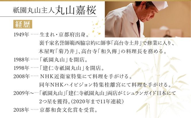 【京都 祇園丸山】40,000円コース ペアお食事券｜京都 祇園 料亭 名店 ミシュラン掲載 人気［ 食事券 2名様分 ランチ・ディナー共通利用可 1年間有効 京料理 京懐石 グルメ 美食 おすすめ 旅行 観光 ふるさと納税 ］ 261009_A-TT005