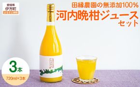 【愛媛県産】田縁農園の無添加100% 河内晩柑ジュース（720ml×3本） ストレート果汁100％ IKTA014