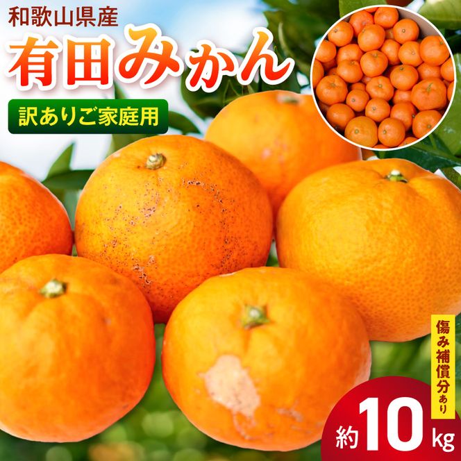 【2026年先行予約】【訳あり ご家庭用】和歌山県産 有田みかん 8kg＋2kg保証分 サイズ混合_EH6101