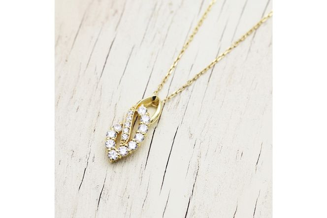 ネックレス K18YG イエローゴールド ダイヤモンド 0.38ct レディース ペンダント【f134-d-k18yg】 [オーダーメイドジュエリーメイ 山梨県 韮崎市 20743776] アクセサリー アクセ ジュエリー ダイヤ