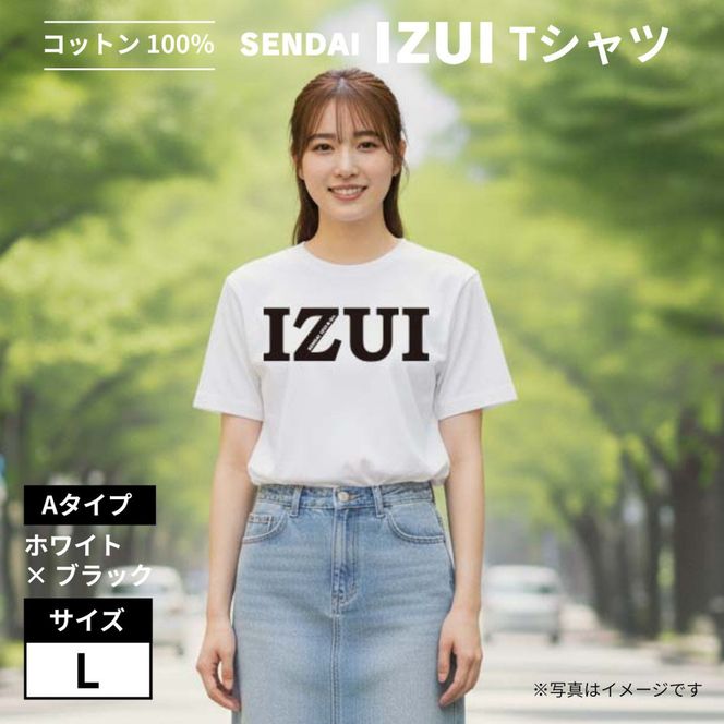 宮城 仙台 Ｔシャツ 綿100% 厚手【SENDAI IZUI & Go.】白×黒　Lサイズ 041009_FC005VC02