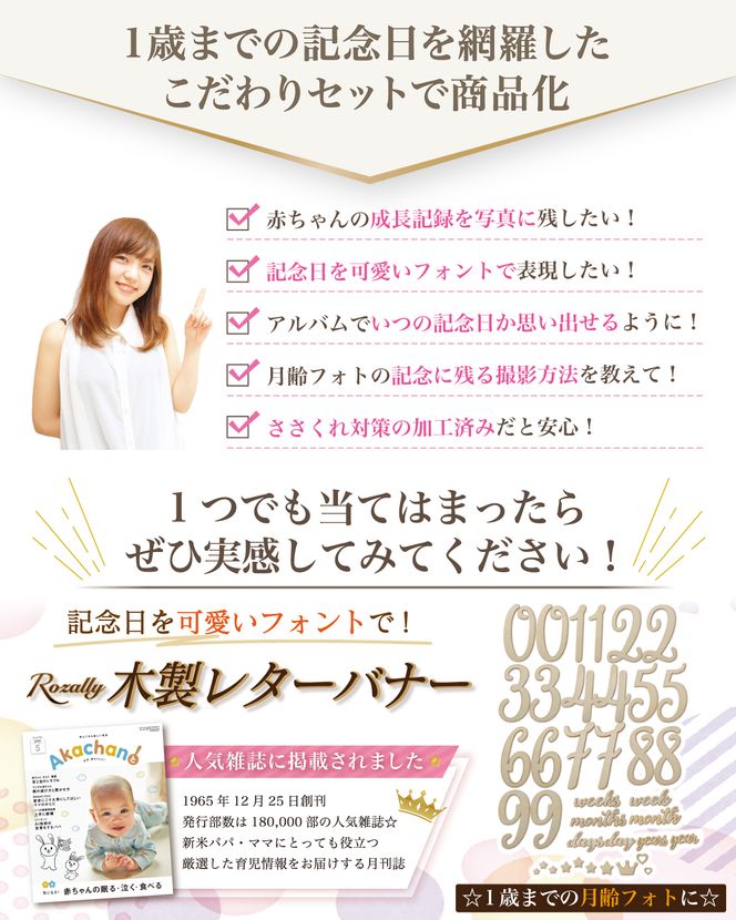【雑誌掲載モデル】 月齢フォト レターバナー 【kw0286-0037】