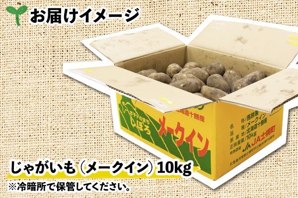 【CF】北海道 じゃがいも メークイン 10kg 北海道産 十勝産 ジャガイモ 芋 いも ポテト お取り寄せ まとめ買い 送料無料 十勝 士幌町【V05】