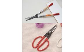 女性や年配の方もらくらく、小型軽量刈込鋏「ミニロン」（No.0105）と万能鋏のセット