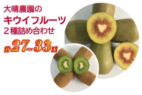 【先行予約】「産直の里大晴農園 内牧」キウイフルーツ２種詰め合わせ　27～33玉入り【本州限定】【埼玉県 春日部市 国産 果物 フルーツ 詰め合わせ 食べ比べ 旬の味覚 産地直送 家庭用 デザート】(BY003-3)