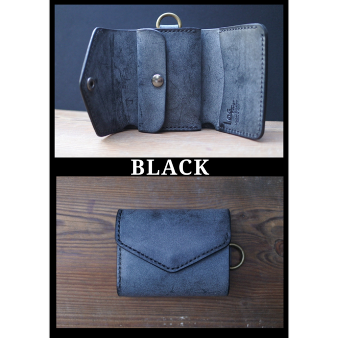 【選べるカラー3色】三つ折りウォレット 手のひらサイズ 財布 本革 全3色 雑貨 日用品 ファッション おすすめ 革小物