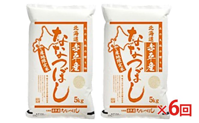 北海道赤平産 ななつぼし 10kg (5kg×2袋) 【6回お届け】 精米 米 北海道 定期便 お米 ふるさと納税 