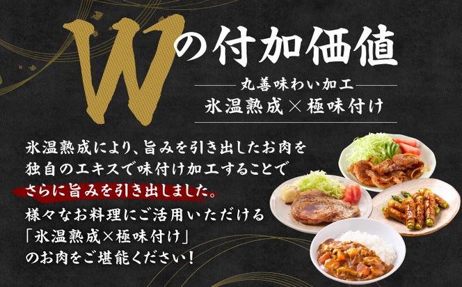 mrzZ001 【定期便】国産 豚肉 4種 総量 1.2kg×3回【氷温熟成×極味付け 300g×4P 小分け ぶたにく 普段使い 野菜炒め】