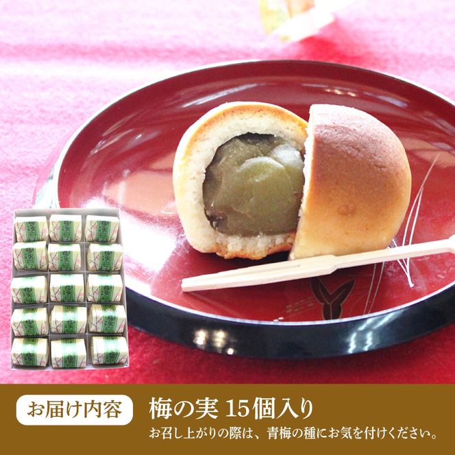 【老舗の菓子屋 鹿の子】築上銘菓「 梅の実 」15個《築上町》【有限会社　御菓子司　鹿の子】 [ABAC004]
