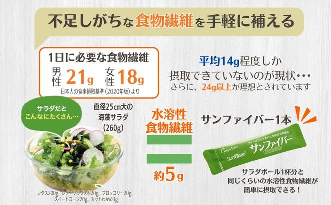  【1箱】TVで話題！グアーガム分解物 サンファイバー（粉末スティック）6g×30包│水溶性食物繊維 医療 介護 プレバイオティクス 発酵性食物繊維 健康食品 サプリ 個包装  太陽化学 三重県 四日市市 ふるさと納税