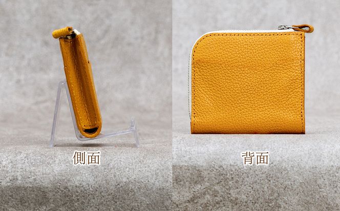 本革 L字ファスナー ミニ財布 日本製 レザー 革製品 コンパクト 小銭入れ Liete vivid 選べるカラー ブラック オーク オレンジ イエロー ネイビー オリーブ