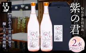 本格焼酎 紫の君 2本セット 720ml×2本 《30日以内に出荷予定(土日祝除く)》そば是上々吉 酒や上々吉 紫芋使用（玉東町産含む）---sg_sobakin_30d_r7_13500_1440ml---