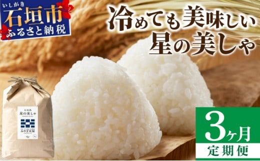 [定期便3回]3ヶ月連続お届け 石垣島産 星の美しゃ(ほしのかいしゃ)15kg(5kg×3回)[ 日本一早い新米の産地 ふるさと納税 沖縄県 石垣市 石垣島 米 星 星の美しゃ]MK-6