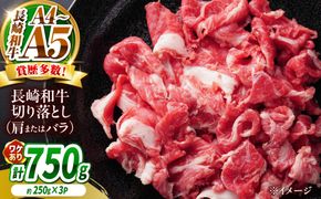 【訳あり】【A4〜A5】長崎和牛切り落とし 750g（250g×3）/ 牛肉 ぎゅう肉 和牛 / 南島原市 / 株式会社MEAT PLUS[SHG037]