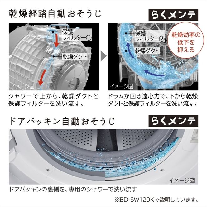 167-5-109　【ドラム式洗濯乾燥機ビックドラム】BD-SV120K R(W)【沖縄県、離島への配送不可】 【 洗濯機 HITACHI 日立 家電 茨城県 日立市 】