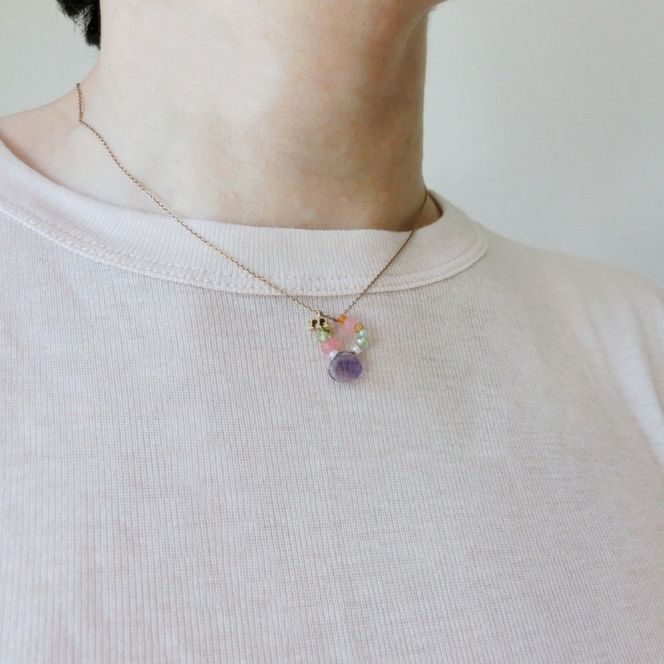 baby ring top ペンダントトップ 1個 アメジスト 天然石 アクセサリー [Q] handmadejewely 【 シンプル 可愛い ハンドメイド ジュエリー 手作り 職人 上品 大人な雰囲気 ギフト プレゼント ラッピング 結婚式 普段使い 北海道 幕別 】