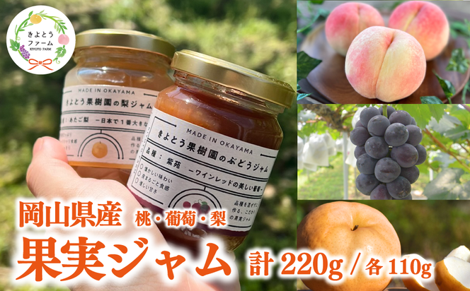 【きよとうファーム】果樹園の品種を楽しむ果実ジャム 2種 (岡山県産) 【KF-K002-04】