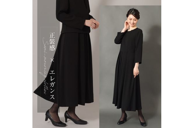 AI372-d Marycoco ジャケット ワンピース 洗える ノーカラー ジャケット 前開き ロング丈ワンピース ブラック フォーマル アンサンブル [MC-3550 レディース ロング Marycoco メアリーココ 長崎県 島原市 ]