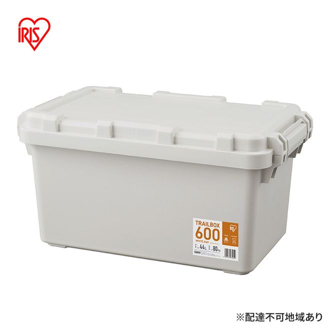 収納ボックス 44L 収納ケース TRAILBOX600 TRB-600 ホワイトアッシュ アイリスオーヤマ コンテナボックス 蓋付き ストッカー バックル付き アウトドア キャンプ レジャー 車用 ボックス 工具 屋外 防災 雑貨 日用品 備蓄用 